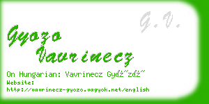gyozo vavrinecz business card